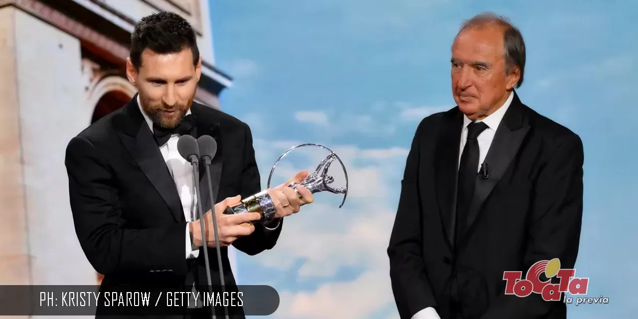 Porta le entregó a Messi el premio Laureus