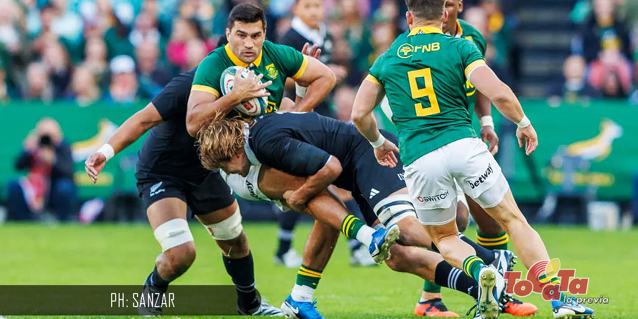 Springboks vs All Blacks Formaciones